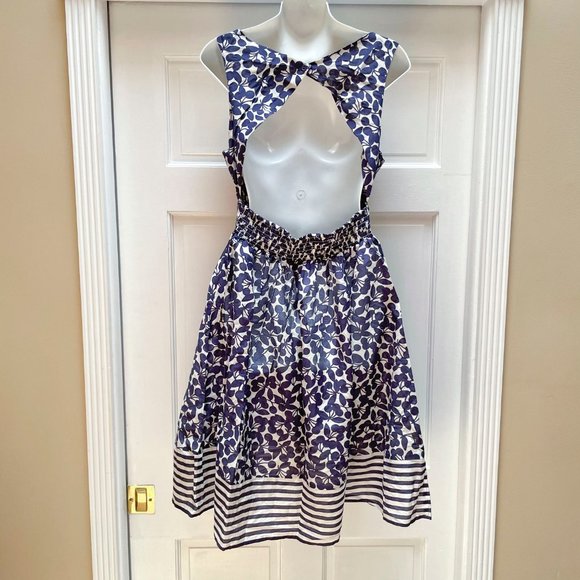 Nanette Lepore Swim Coverup Dress L Blue Cherry Retro - Picture 2 of 6